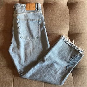 High-waisted Cropped Flare Jean